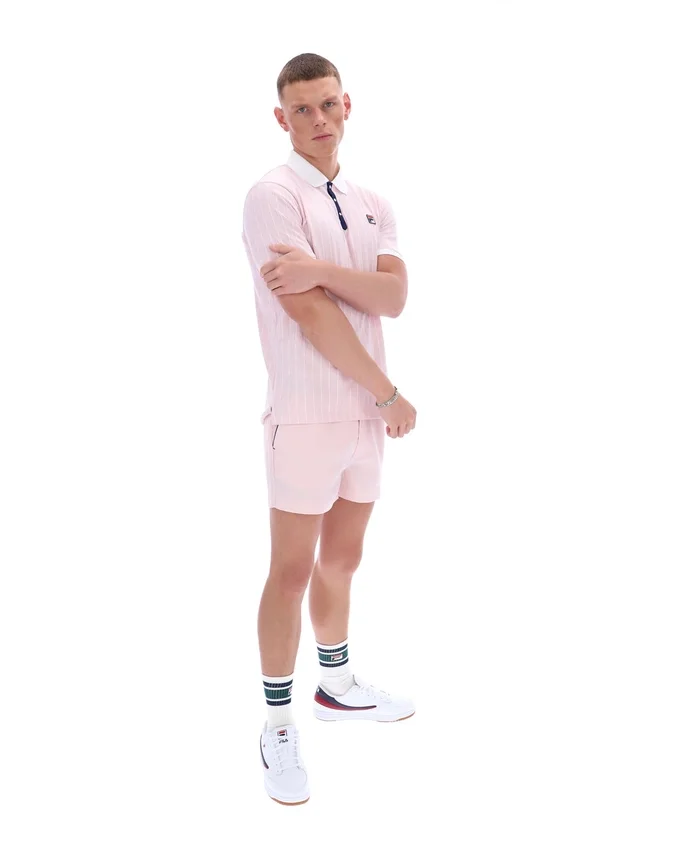 Rosa pallido Polo a righe BB1 Classic Vintage