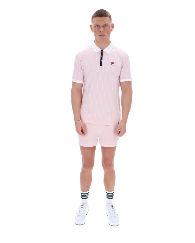 Rosa pallido Polo a righe BB1 Classic Vintage