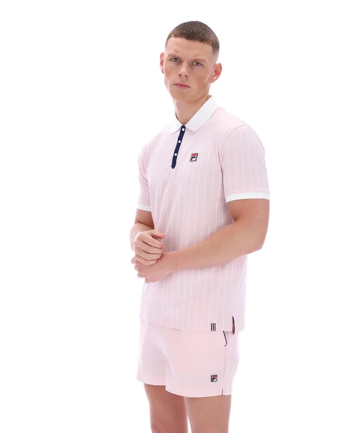 Rosa pallido Polo a righe BB1 Classic Vintage