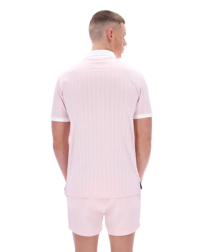 Rosa pallido Polo a righe BB1 Classic Vintage