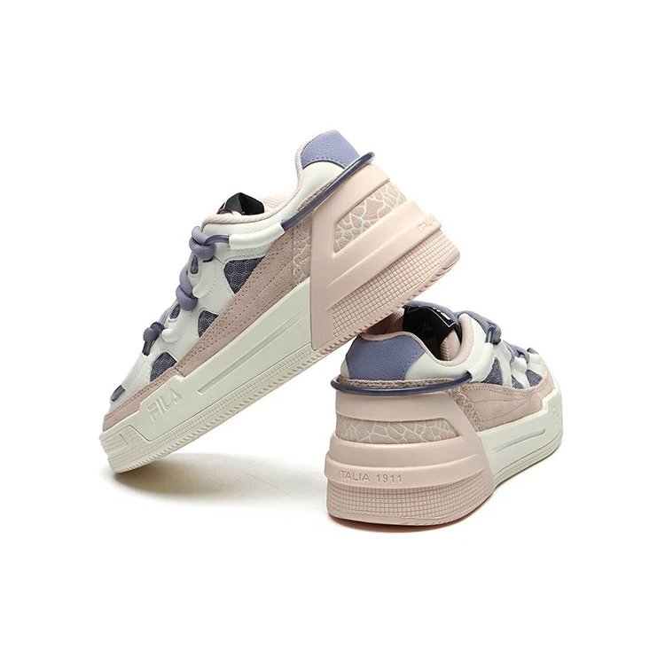 Salto Antiscivolo con Ammortizzazione, Scarpe Basse Retrò Rosa/Blu