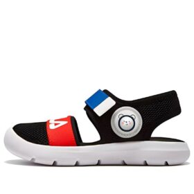 Sandali piatti casual "Nero Rosso Blu"