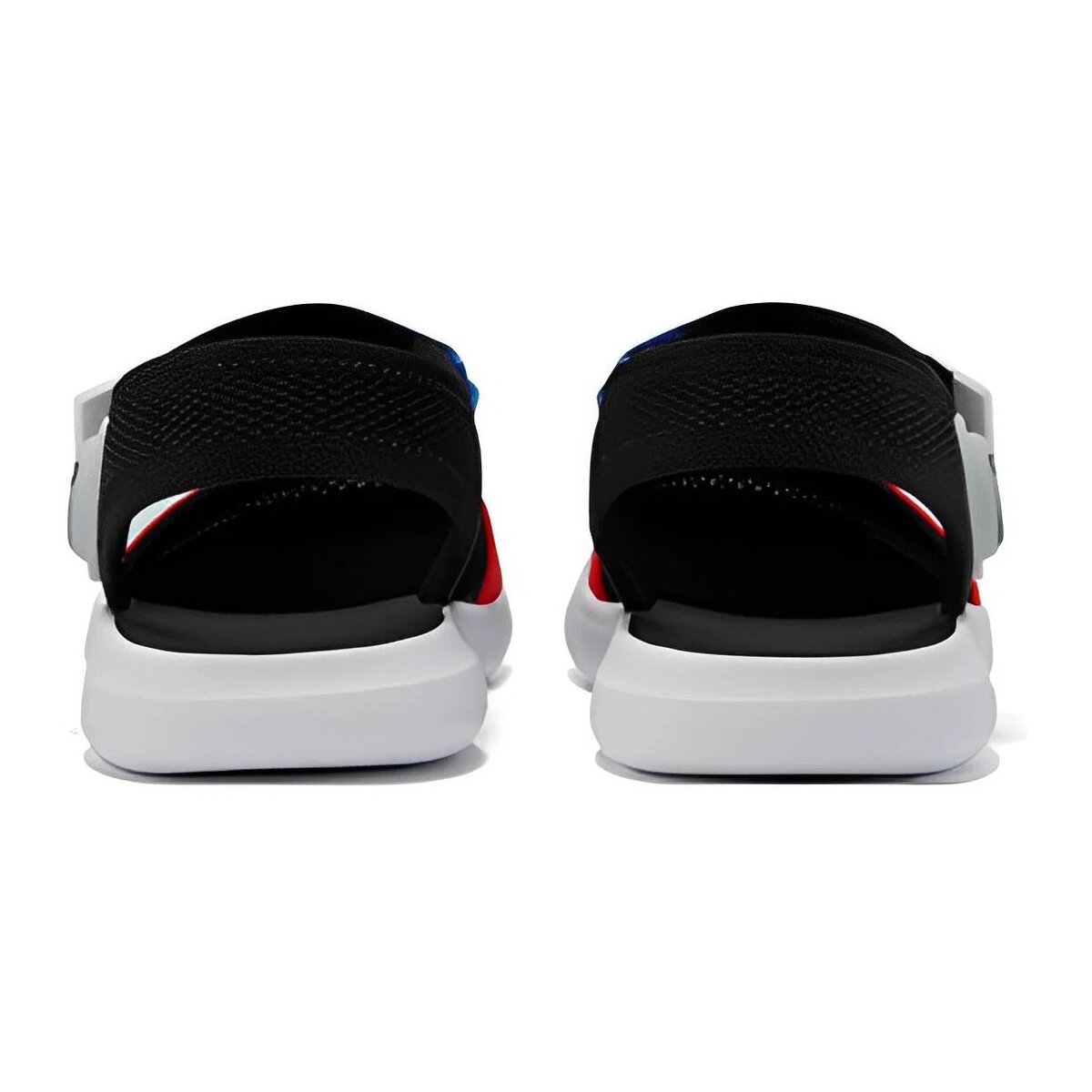 Sandali piatti casual "Nero Rosso Blu"