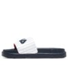 Sandalo con zeppa Blu/Bianco