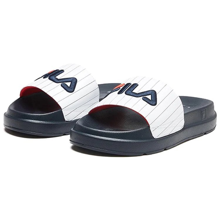 Sandalo con zeppa Blu/Bianco