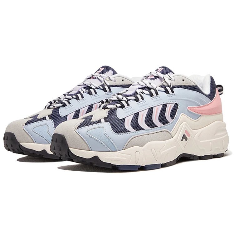 Scarpa retrò blu e rosa