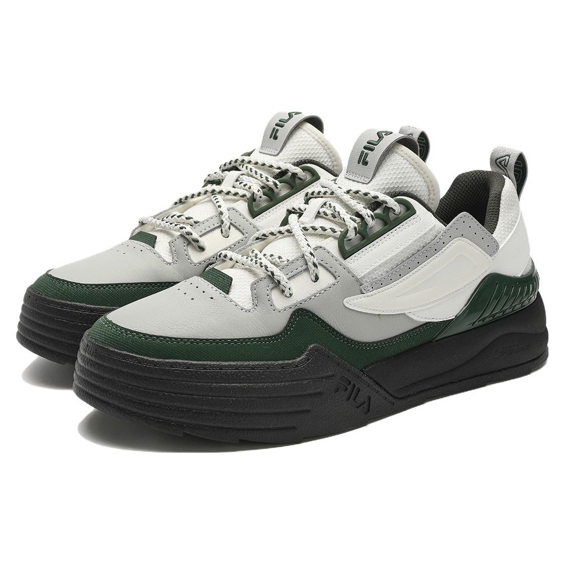 Scarpe basse Court Deluxe "Grigio Bianco Nero"