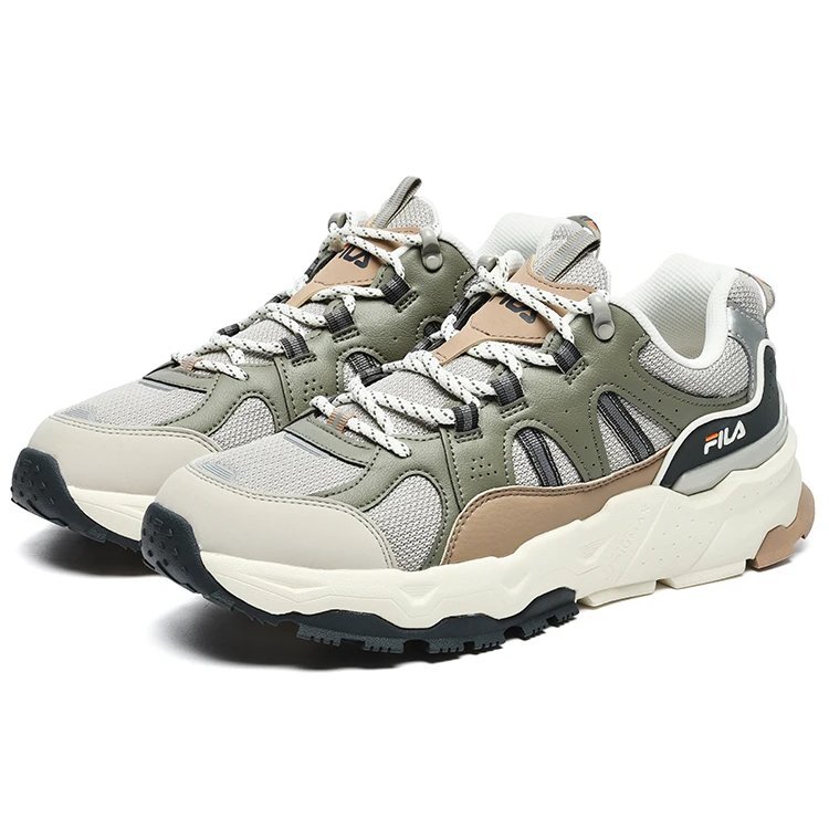 Scarpe basse Trek 1s "Grigio Verde Marrone"