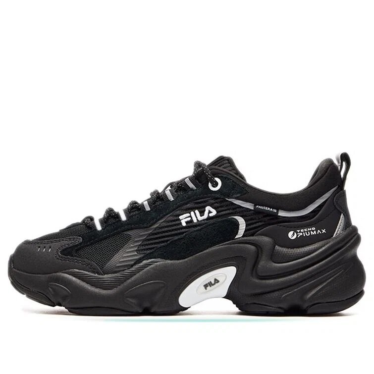 Scarpe con plateau ammortizzanti e dal design massiccio, nere