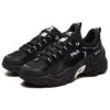 Scarpe con plateau ammortizzanti e dal design massiccio, nere