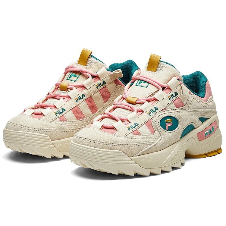 Scarpe da allenamento classiche D-formation, bianco/verde/rosa