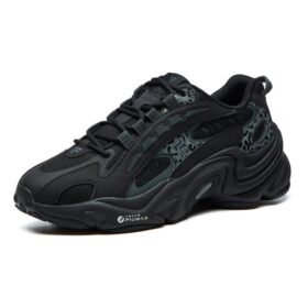 Scarpe da corsa basse con stampa leopardata, nero/verde