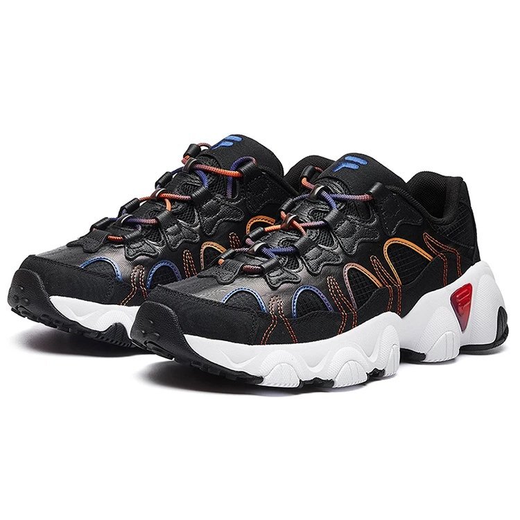 Scarpe da corsa retrò Jagger Nero/Arancione