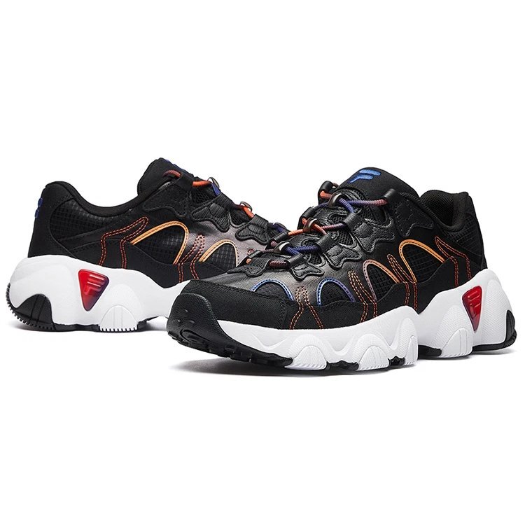 Scarpe da corsa retrò Jagger Nero/Arancione