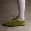 Scarpe da ginnastica Ritmo in pelle scamosciata verde da donna