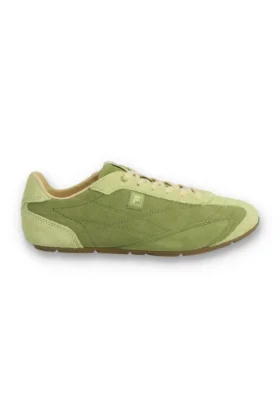 Scarpe da ginnastica Ritmo in pelle scamosciata verde da donna