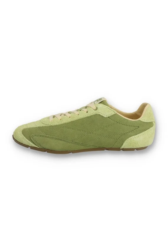 Scarpe da ginnastica Ritmo in pelle scamosciata verde da donna