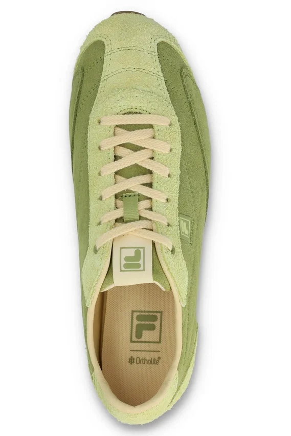 Scarpe da ginnastica Ritmo in pelle scamosciata verde da donna