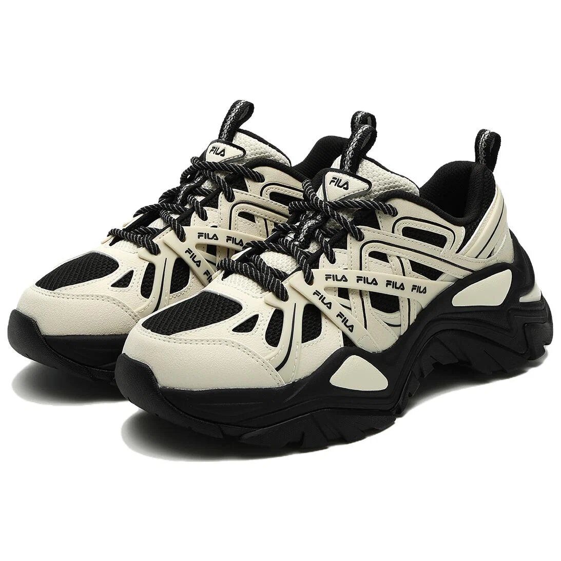Scarpe da ginnastica Sofia "Beige Black"