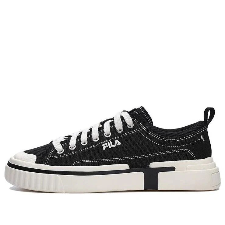 Scarpe da skate basse in tela "Nero Bianco"