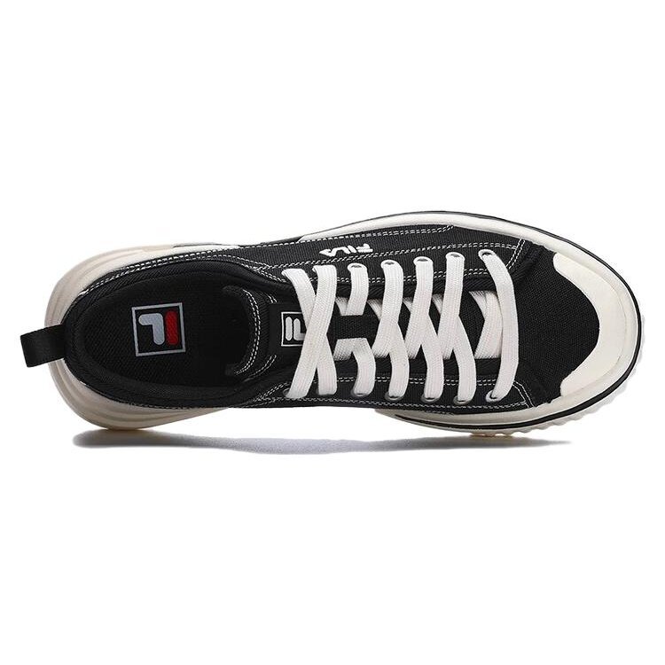 Scarpe da skate basse in tela "Nero Bianco"