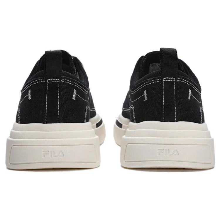 Scarpe da skate basse in tela "Nero Bianco"