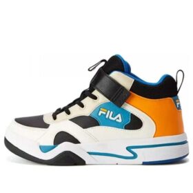 Scarpe da skate casual ad alto gambale "White Black Orange"