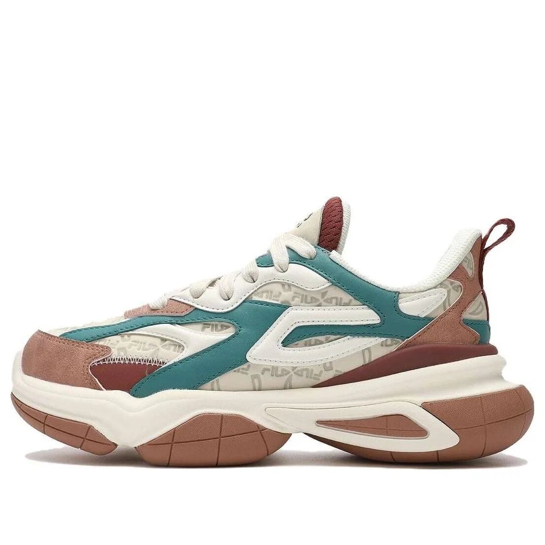 Scarpe Daddy "Bianco Marrone Verde"