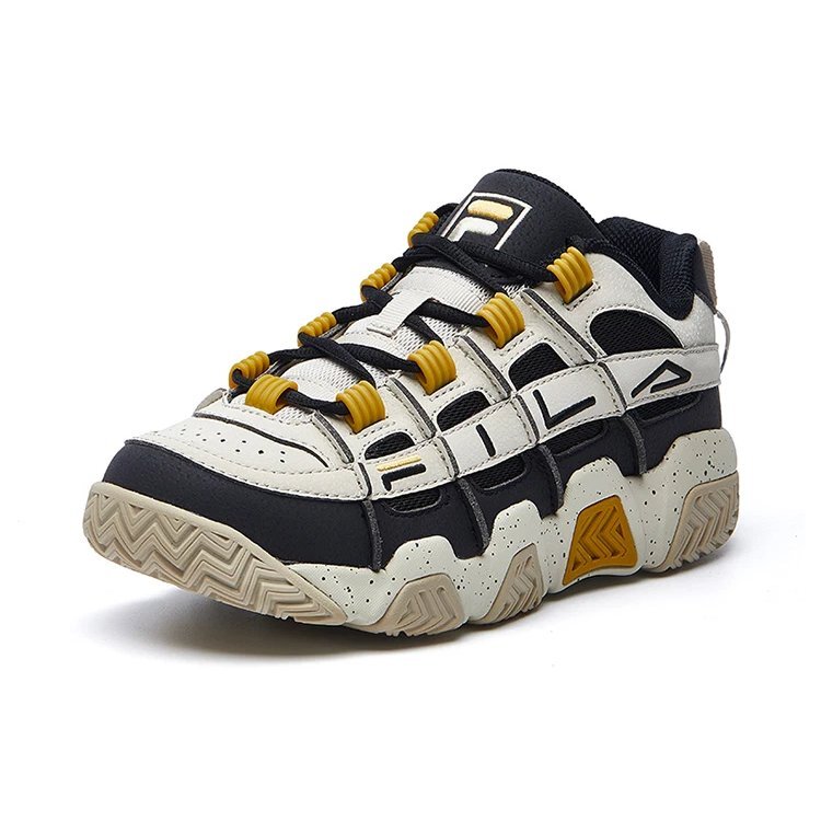Sneakers Barricade Low "Bianco Nero Giallo"