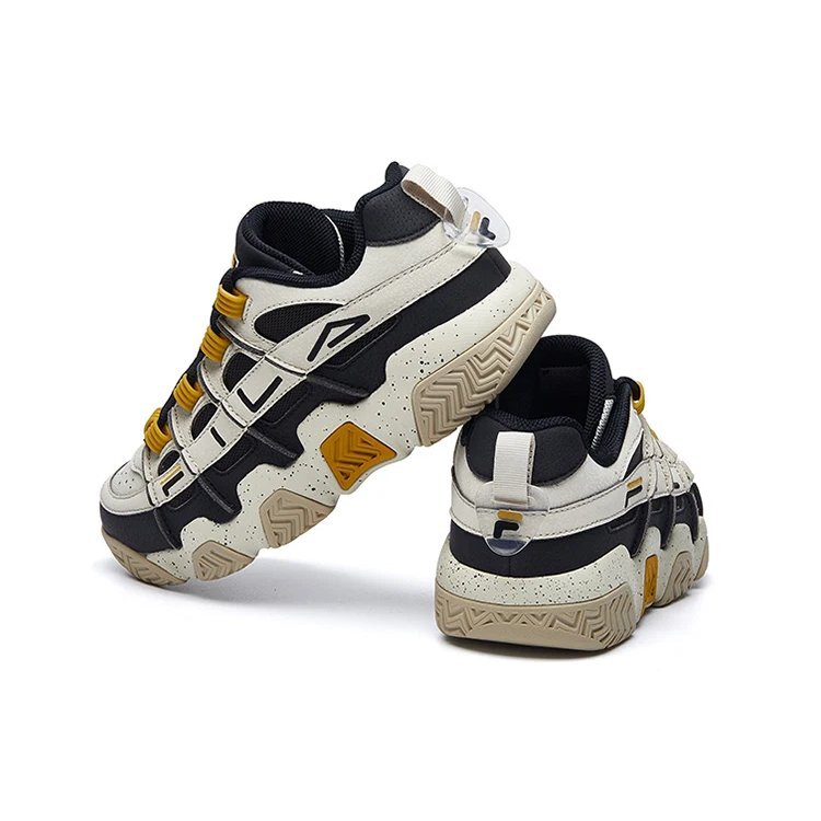 Sneakers Barricade Low "Bianco Nero Giallo"