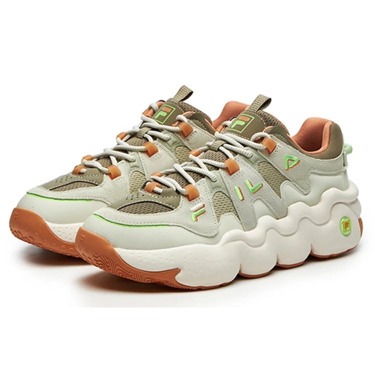 Sneakers Barricade Low "Verde Bianco Arancione"