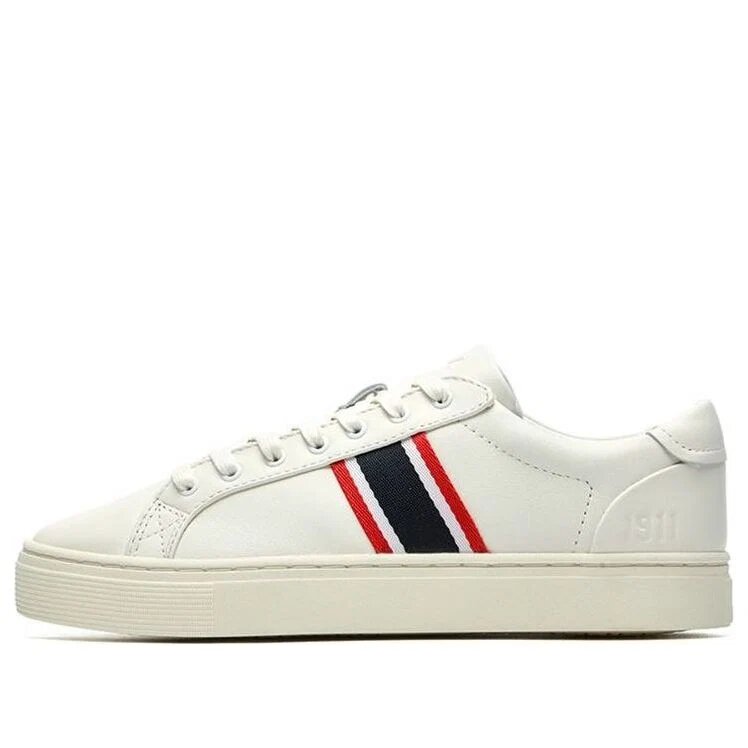 Sneakers basse "Bianco Rosso Nero"