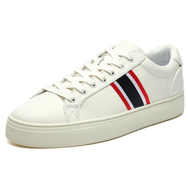 Sneakers basse "Bianco Rosso Nero"