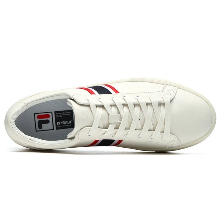 Sneakers basse "Bianco Rosso Nero"