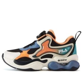 Sneakers casual "Bianco Arancione Blu"