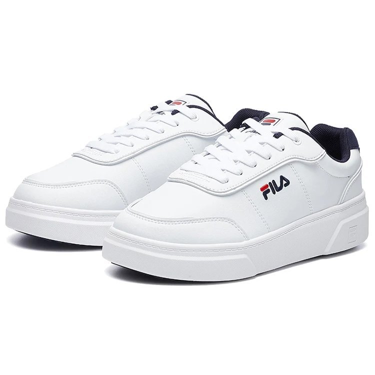 Sneakers con zeppa, bianche