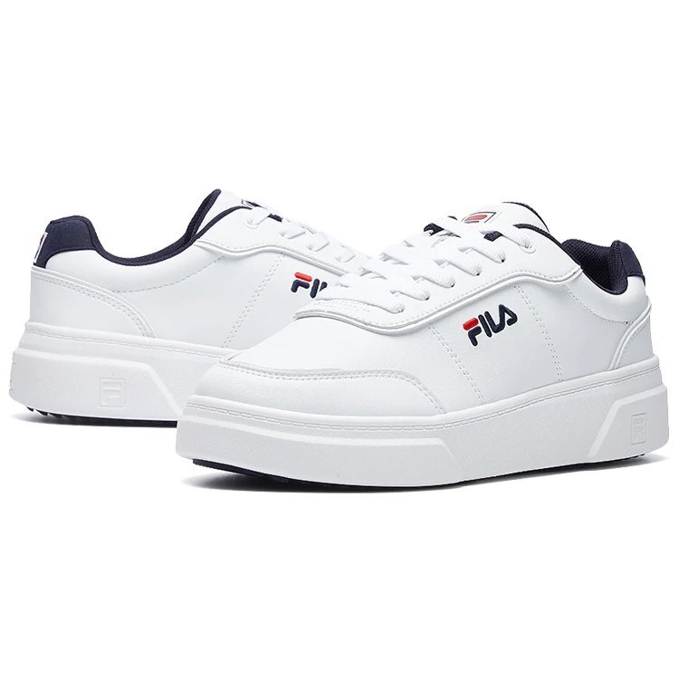 Sneakers con zeppa, bianche