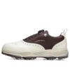 Sneakers da golf con tacchetti "Bianco Marrone"