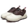 Sneakers da golf con tacchetti "Bianco Marrone"