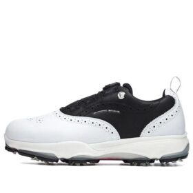 Sneakers da golf con tacchetti "White Black"