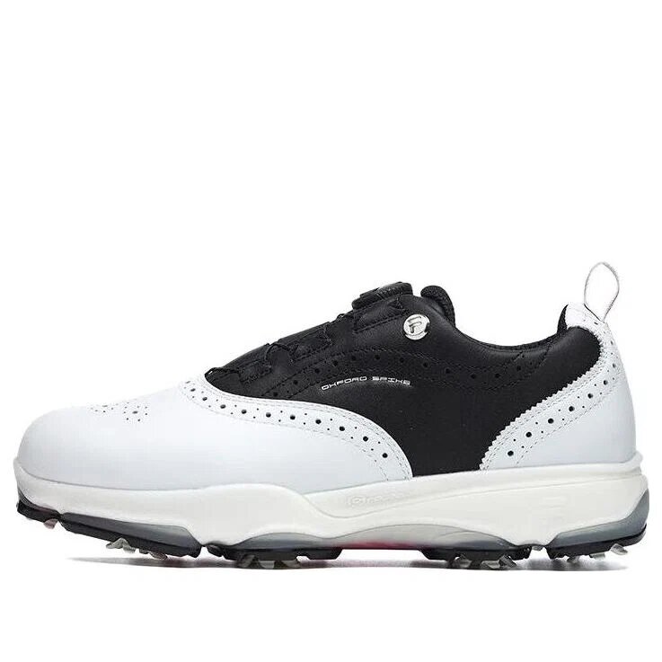 Sneakers da golf con tacchetti "White Black"