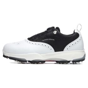 Sneakers da golf con tacchetti “White Black”
