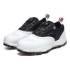 Sneakers da golf con tacchetti "White Black"