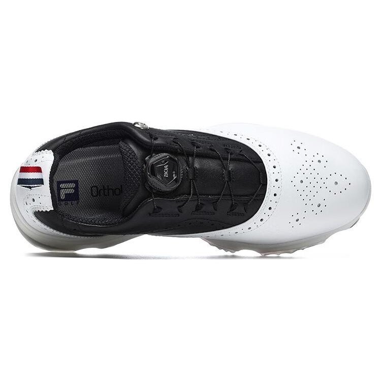 Sneakers da golf con tacchetti "White Black"