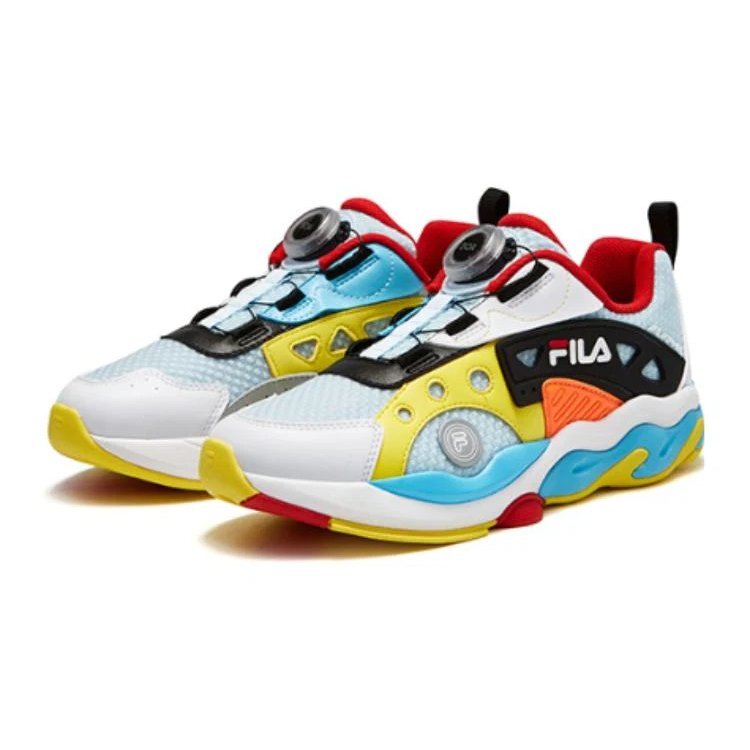 Sneakers sportive "Bianco, Blu, Giallo"