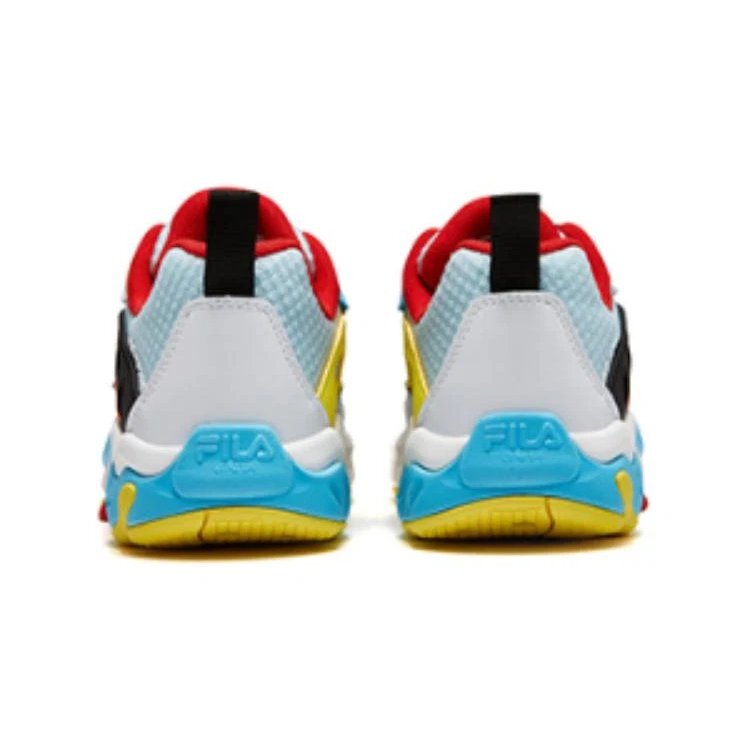 Sneakers sportive "Bianco, Blu, Giallo"