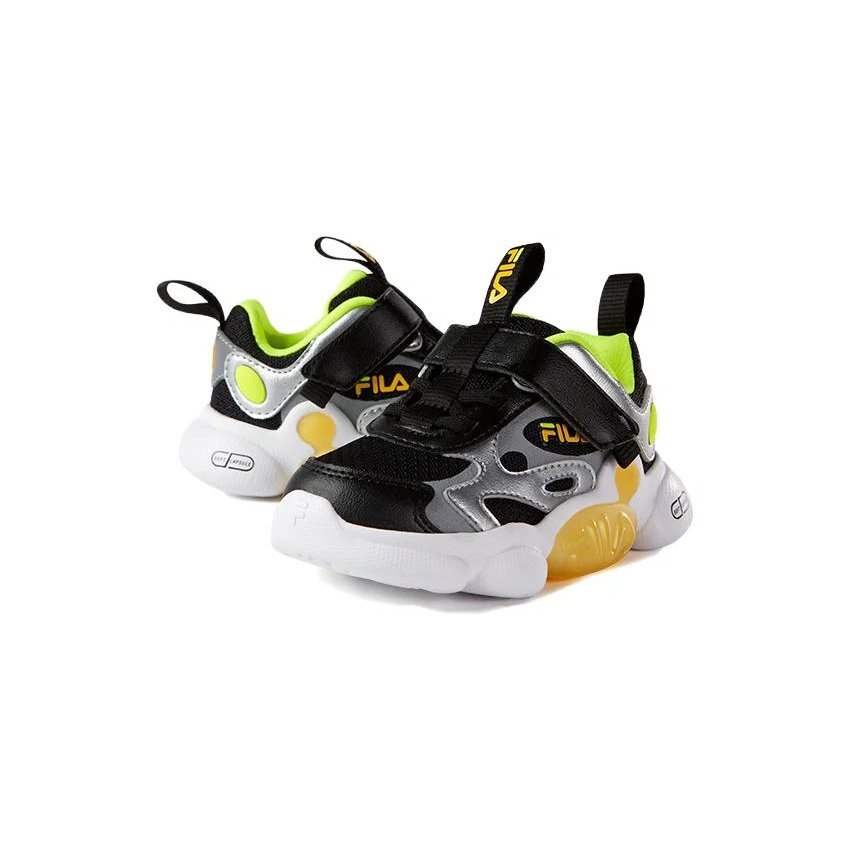 Sneakers sportive "Silver Black Green"