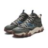 Sneakers sportive vintage "Verde oliva e bianco"
