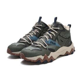 Sneakers sportive vintage “Verde oliva e bianco”