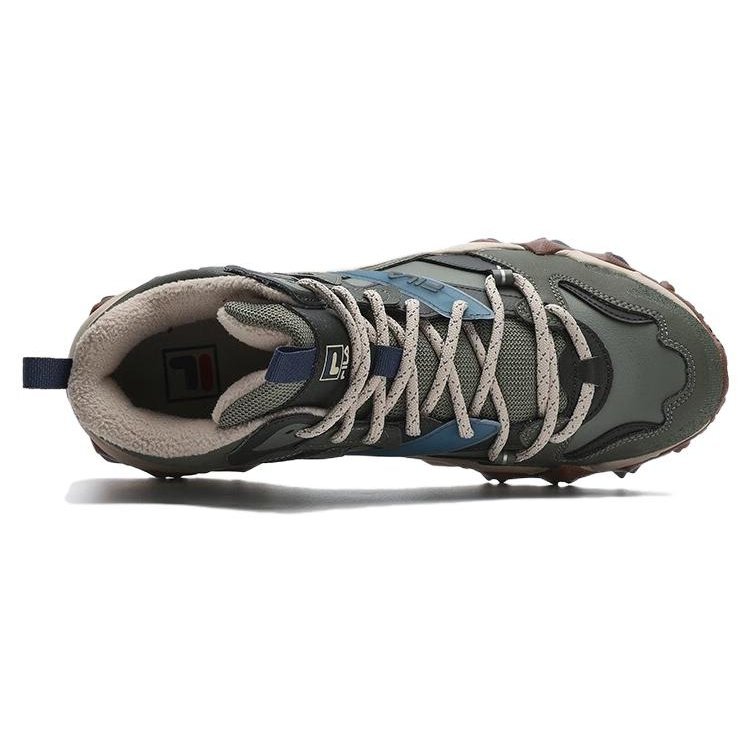 Sneakers sportive vintage "Verde oliva e bianco"